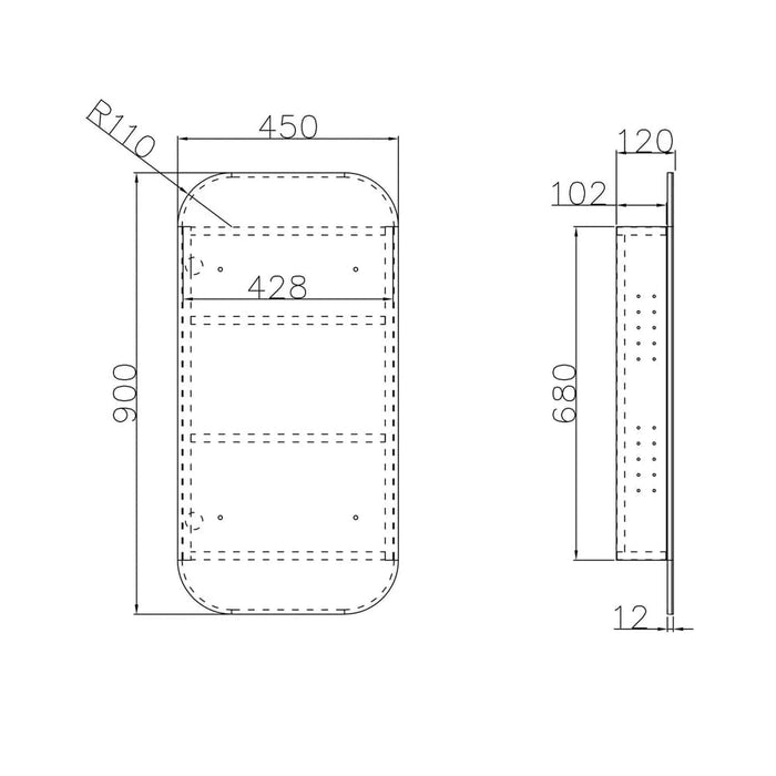 Delfina Mirrored Woodland Oak Bathroom Shaving Cabinet