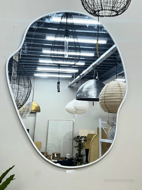 Dwayne Organic White Wall Mirror
