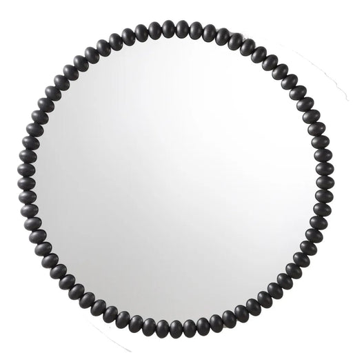 Eddie Black Round Wall Mirror