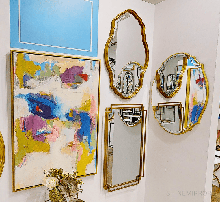 Elena Oval Gold Wall Mirror