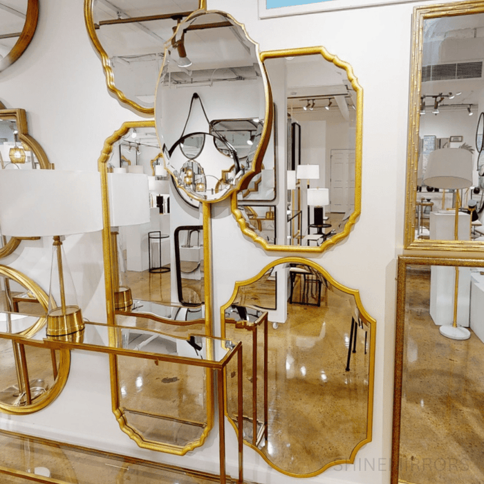 Elena Oval Gold Wall Mirror