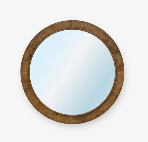 Claridel Wood Round Wall Mirror