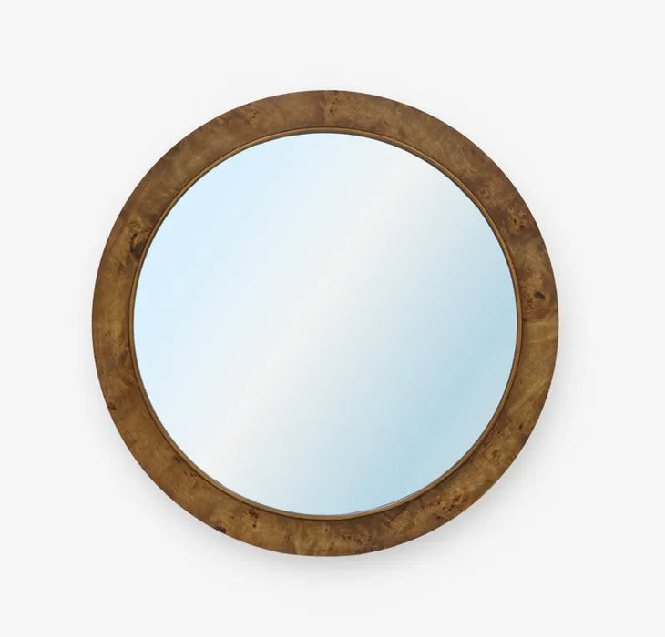 Claridel Wood Round Wall Mirror