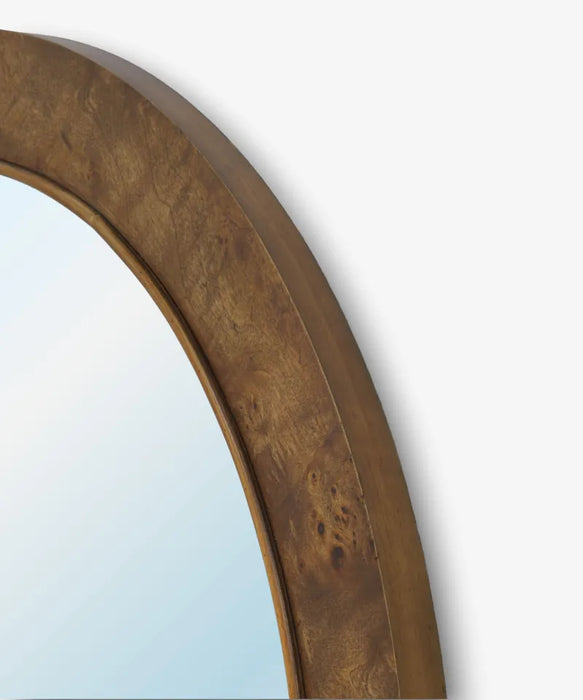 Claridel Wood Round Wall Mirror