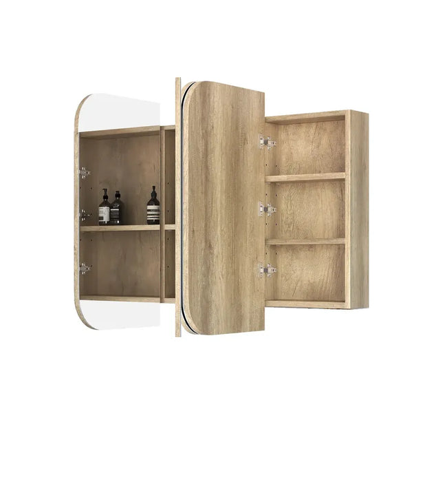 Lucy Natural Oak 3-Door Shaving Cabinet