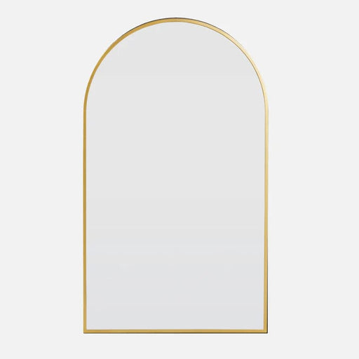 Ford Satin Brass Arch Mirror Medium: 96cm x 2.5cm x 56cm
