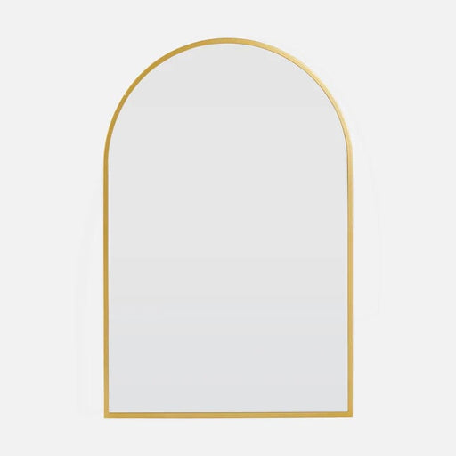 Ford Satin Brass Arch Mirror Small: 76cm x 2.5cm x 50cm