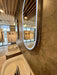 Gatsby Brushed Nickel Oval Frontlit LED Bathroom Mirror