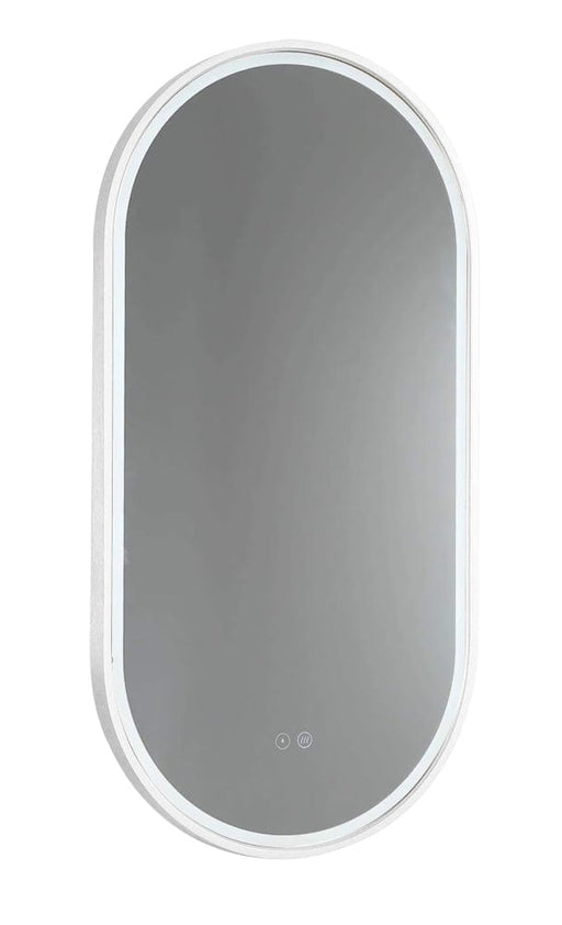 Gatsby Matte White Oval Frontlit LED Bathroom Mirror