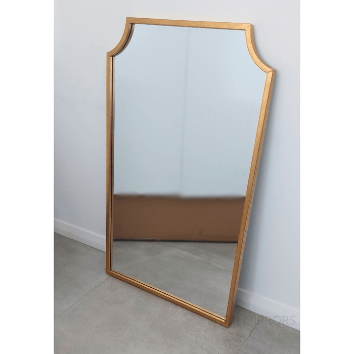Gia Curved Gold Wall Mirror