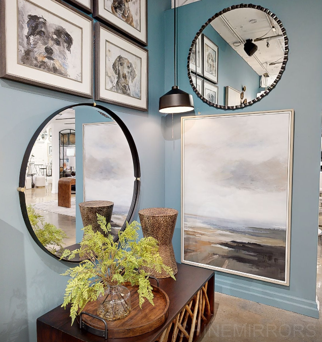 Uttermost Grander Black Round Wall Mirror
