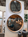 Halena Black Round Wall Mirror