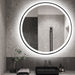 Holden LED Frontlit Black Aluminium Round Bathroom Mirror