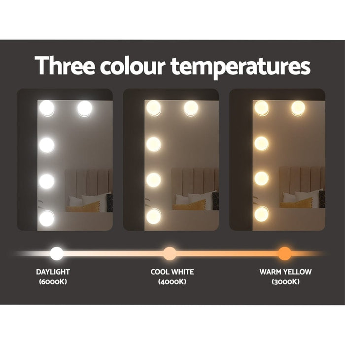 Hollywood Majesty Bluetooth Makeup Vanity Mirror - 58X46cm with 15 Dimmable LED Lights
