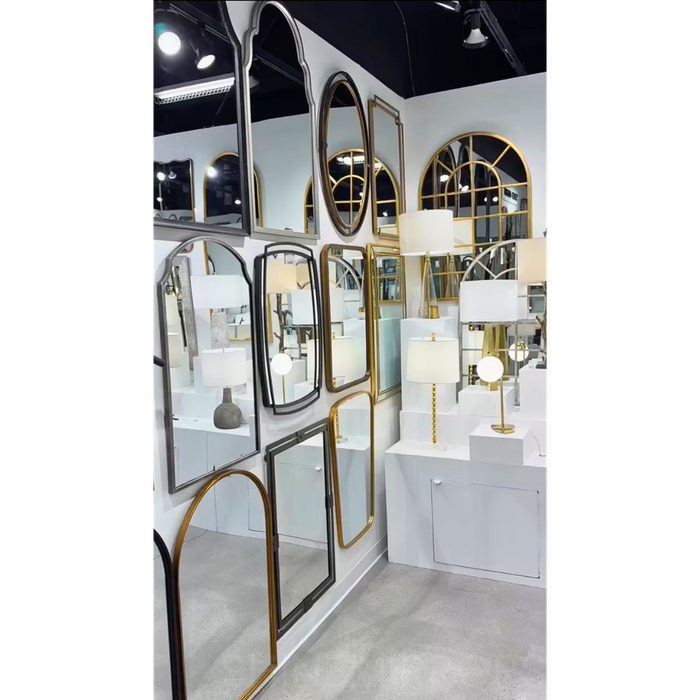 Roux Matte Black Wall Mirror