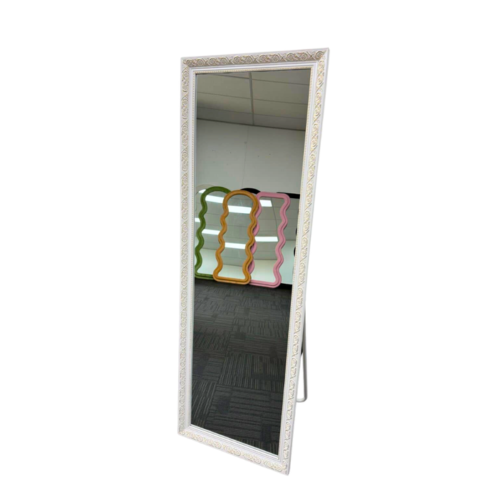 Sahilan White Full-Length Freestanding Mirror