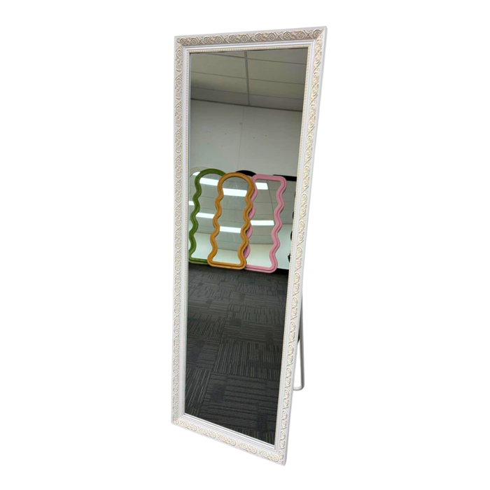 Sahilan White Full-Length Freestanding Mirror