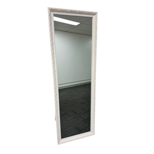 Sahilan White Full-Length Freestanding Mirror