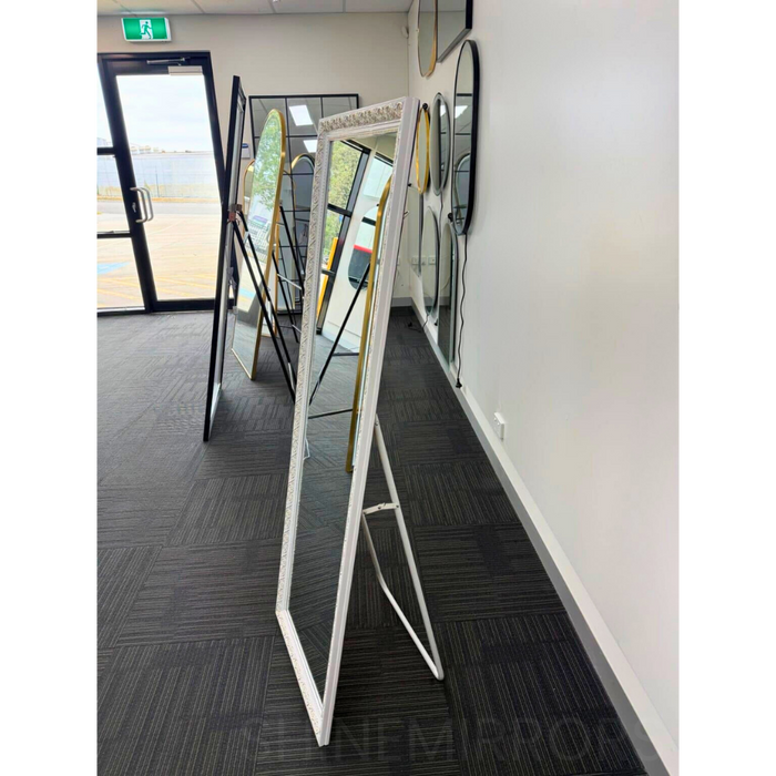 Sahilan White Full-Length Freestanding Mirror