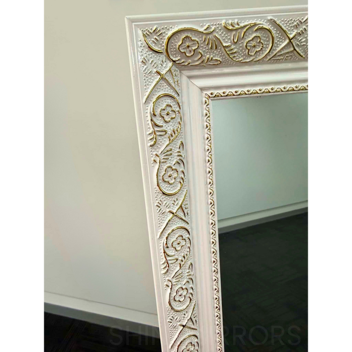 Sahilan White Full-Length Freestanding Mirror