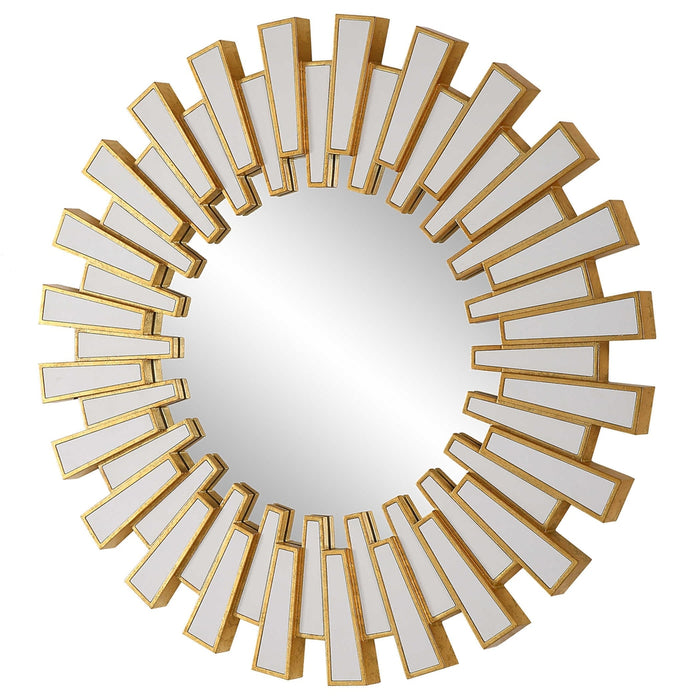 Izara Round Gold Wall Mirror