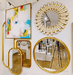 Izara Round Gold Wall Mirror