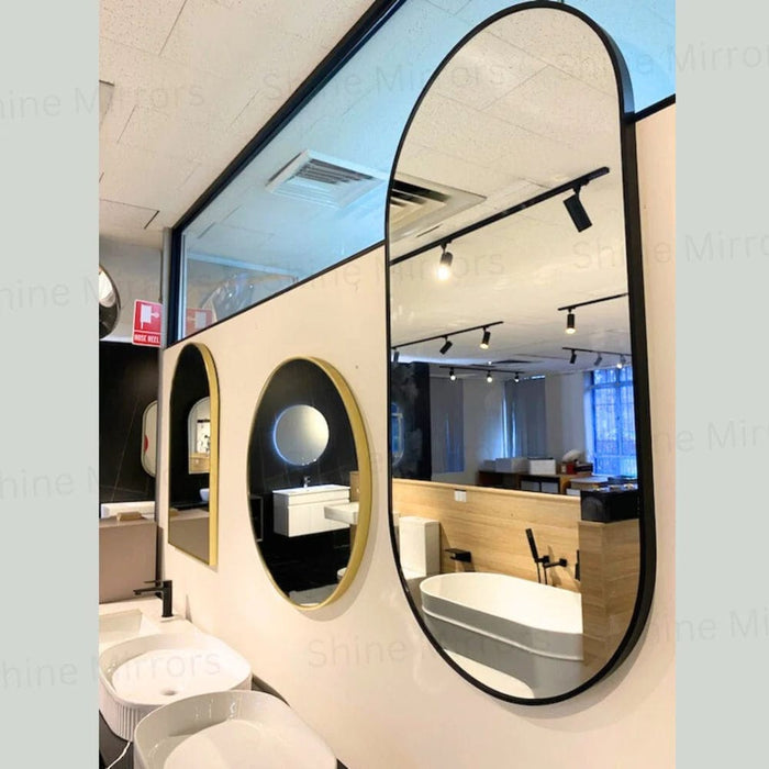 Jade Brushed Gold Round Wall Mirror