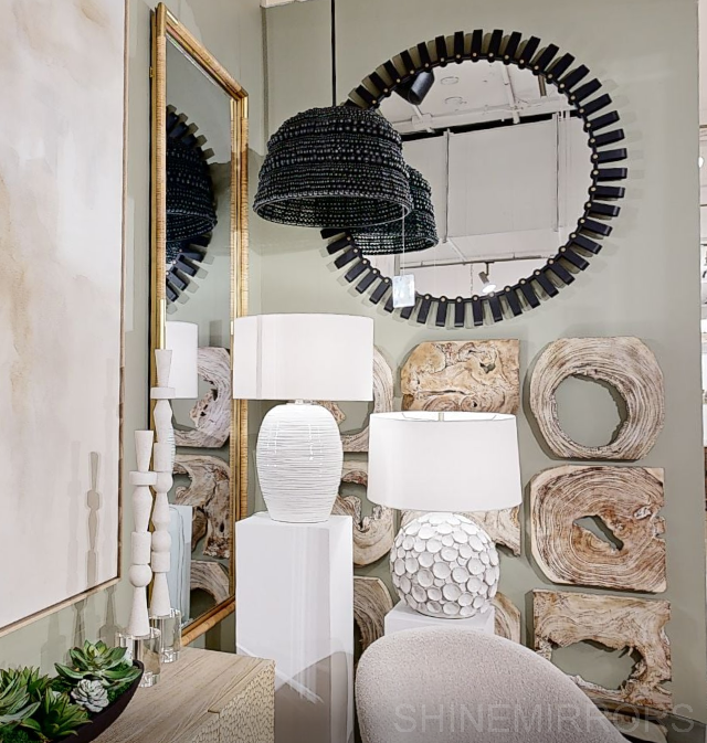 Uttermost Jael Two-Toned Round Wall Mirror