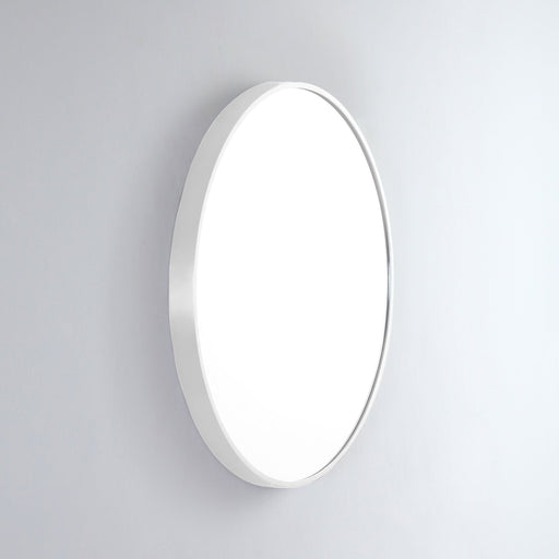 Keilo Matte White Round Wall Mirror