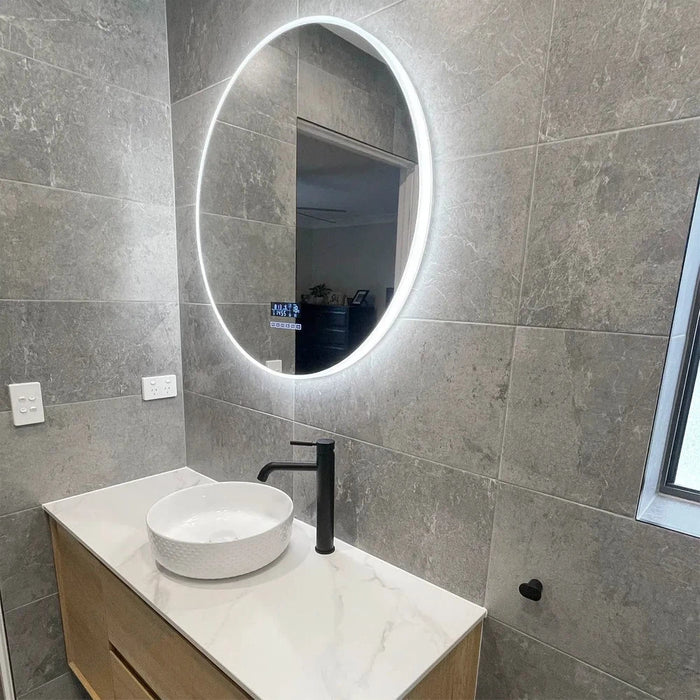 Lennox Round LED Backlit Wall Mirror with Bluetooth Speakers