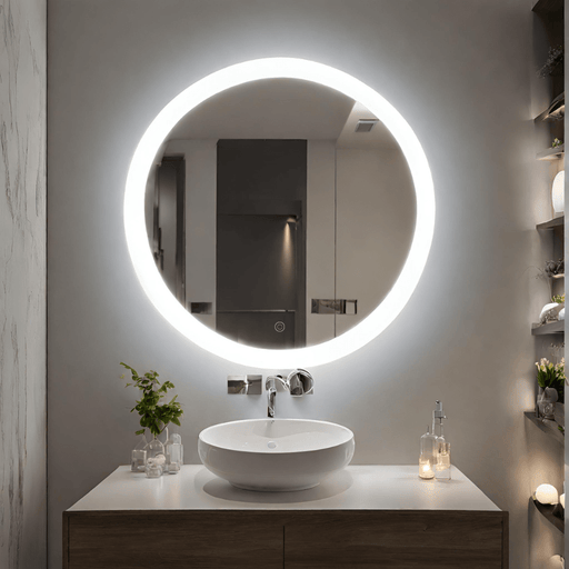 Lola Round Frontlit LED Light Bathroom Mirror