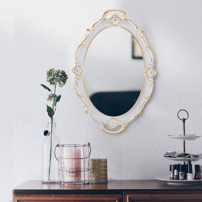 Lorcan Oval Antiqued Wall Mirror