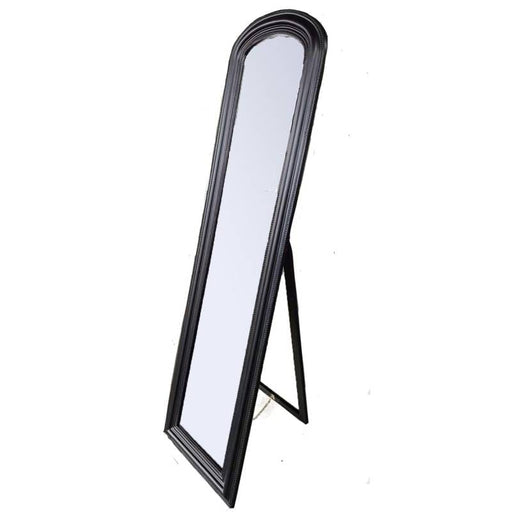 Lovella Black Arched Floor Standing Mirror