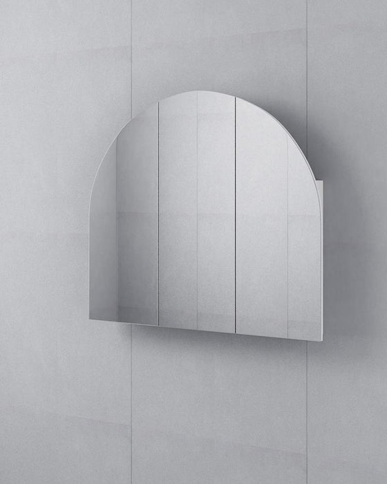 Carlo 3 Door Arched White Mirror Cabinet