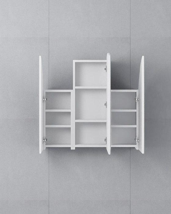 Carlo 3 Door Arched White Mirror Cabinet