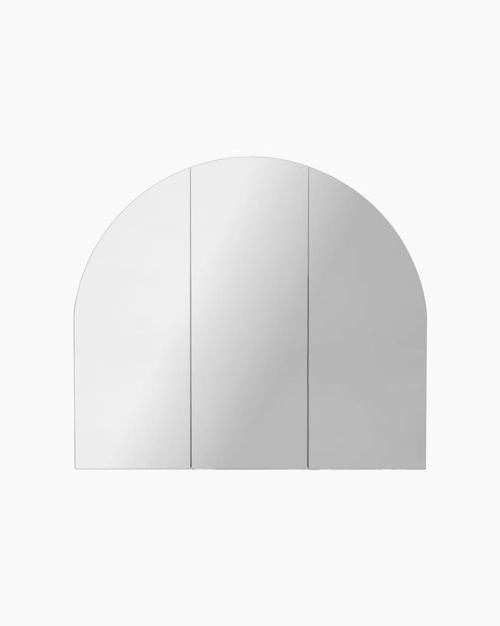Carlo 3 Door Arched White Mirror Cabinet