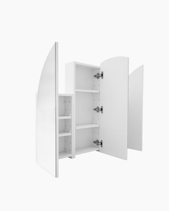 Carlo 3 Door Arched White Mirror Cabinet