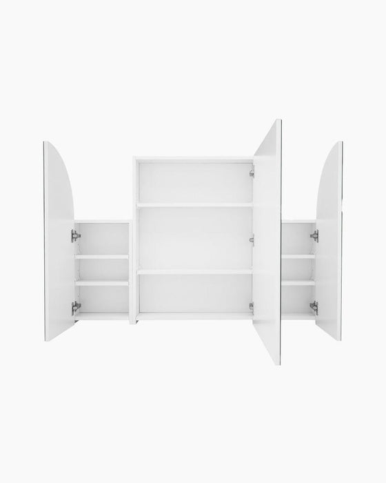 Jess 3 Door Arched White Mirror Cabinet