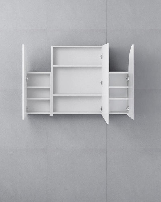 Jess 3 Door Arched White Mirror Cabinet