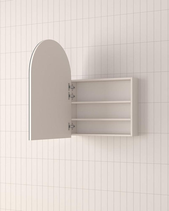 Dana Matte White Arch Mirror Cabinet