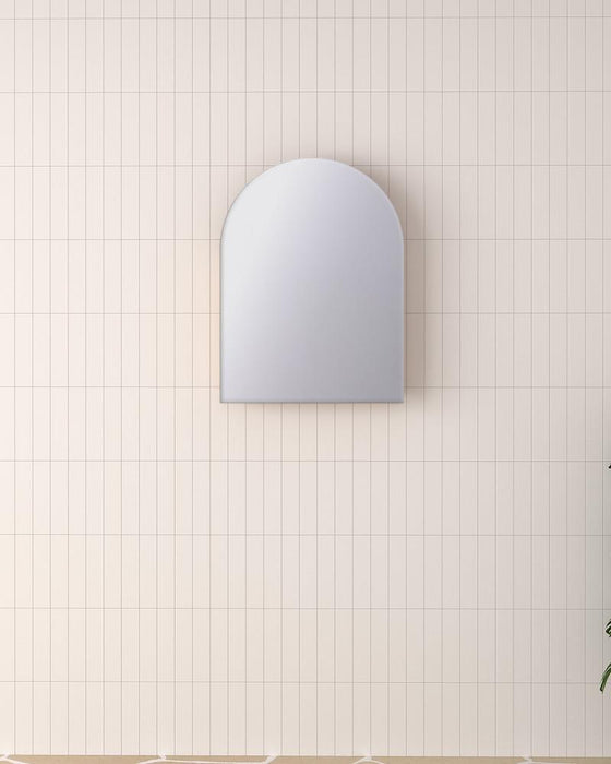 Dana Matte White Arch Mirror Cabinet