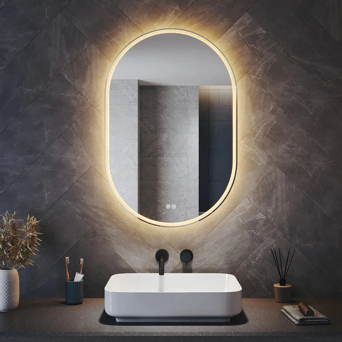 Antolin Pill-Shaped LED Bathroom Wall Mirror
