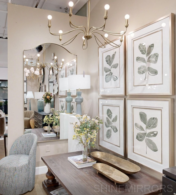Uttermost Mallorca Brushed Brass Arched Wall Mirror