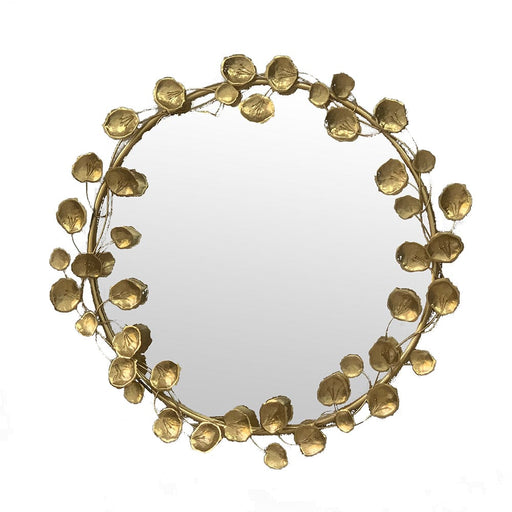 Marcy Gold Leaf Designer Wall Mirror