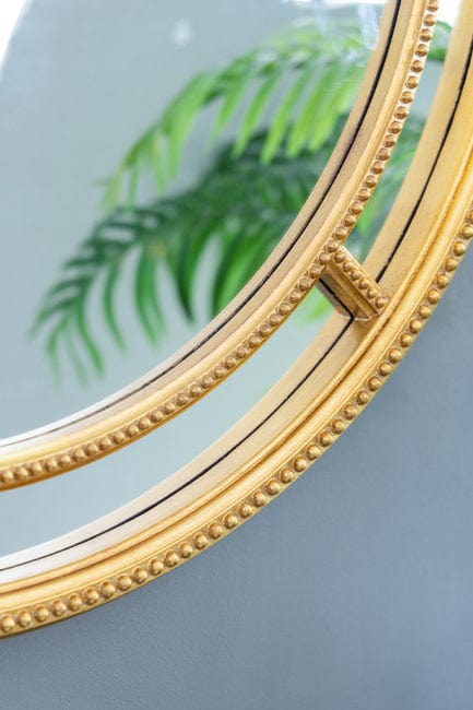 Mardelle Gold Round Wall Mirror