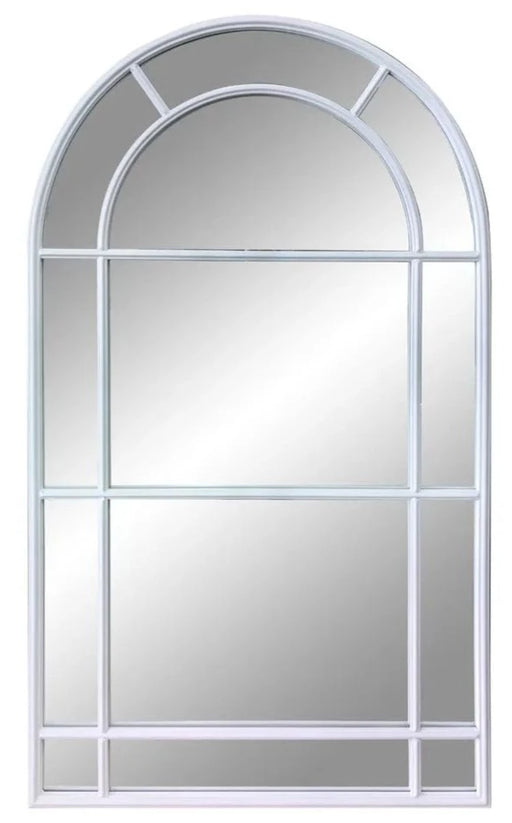 Maxwell White Arched Wall Mirror