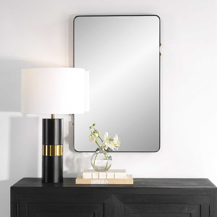 Mckenna Black Rectangle Wall Mirror