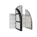 Merelle 3-Door Arch White Mirror Cabinet