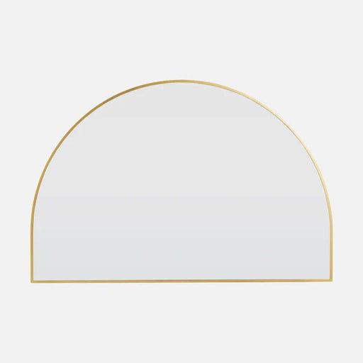 Micah Satin Brass Arch Mirror Small: 80cm x 2.5cm x 120cm
