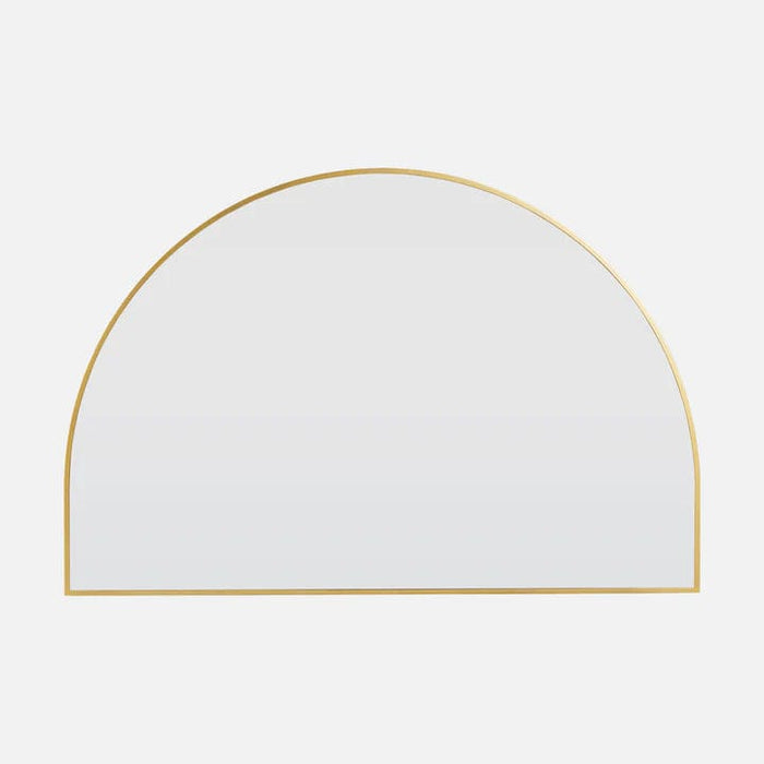 Micah Satin Brass Arch Mirror Small: 80cm x 2.5cm x 120cm